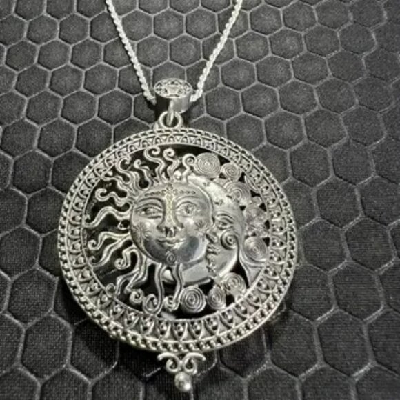 Venice By The Sea Jewelry Jewelry - Sun Locket Light, Health, and Happiness 18K White Gold Plated